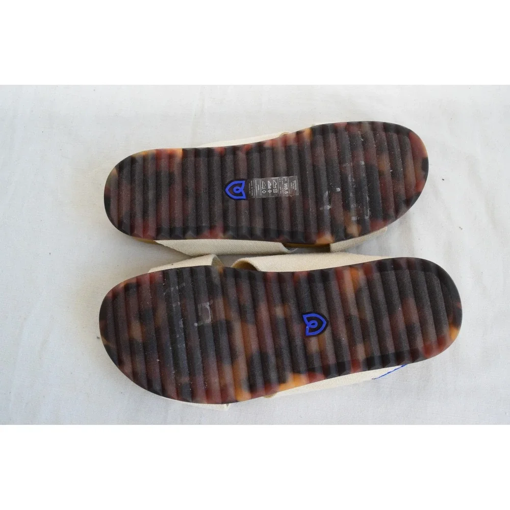 Rothy's The Weekend Slide 8.5 Oatmeal Crisscross Sandal Womens Sustainable